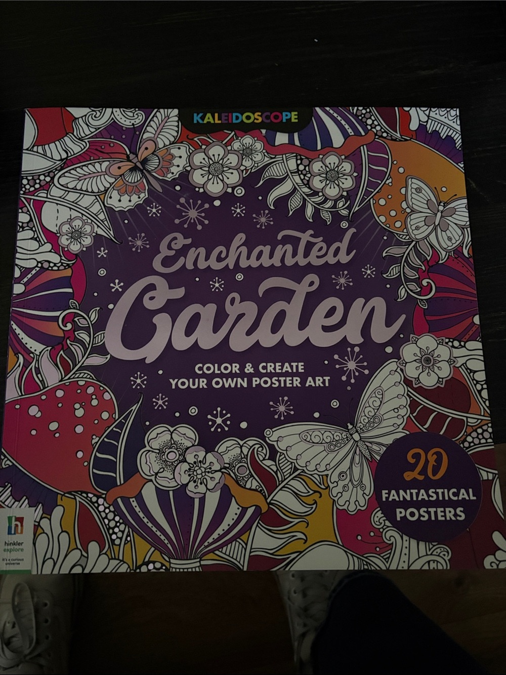 Enchanted Garden Coloring Poster Book - Purple